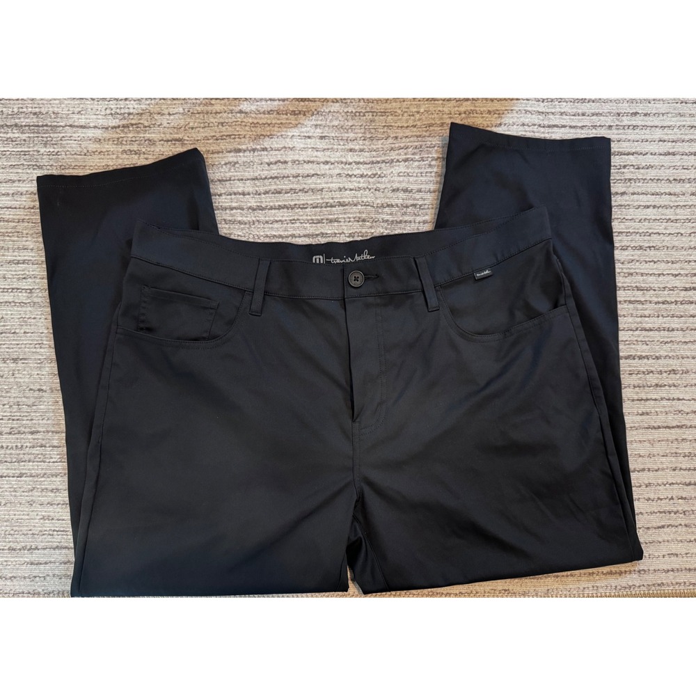 TravisMathew Women's Black Performance Golf Pants Size 38 Straight Leg